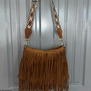 Jen & Co Fringe Suede Crossbody Purse